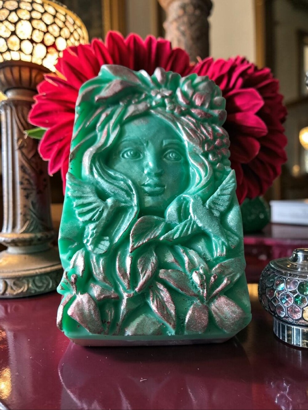 Hand crafted, Wicked Worthy, Green Goddess soap - Picture 2 of 4